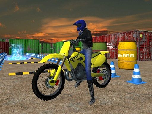 MSK Dirt bike stunt parking sim - browser game screenshot