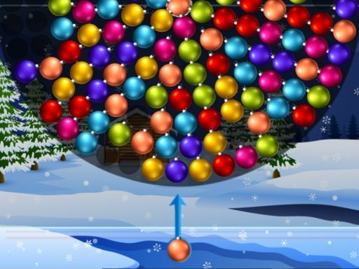 Orbiting Xmas Balls - browser game screenshot