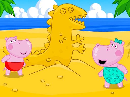Hippo Beach Adventures - browser game screenshot