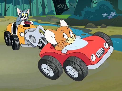 Tom and Jerry Car Jigsaw - browser game screenshot