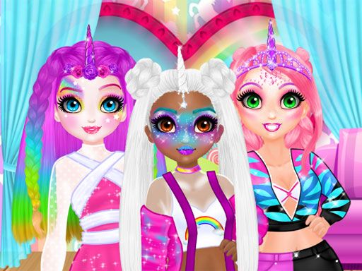 Miss Charming Unicorn Hairstyle - browser game screenshot