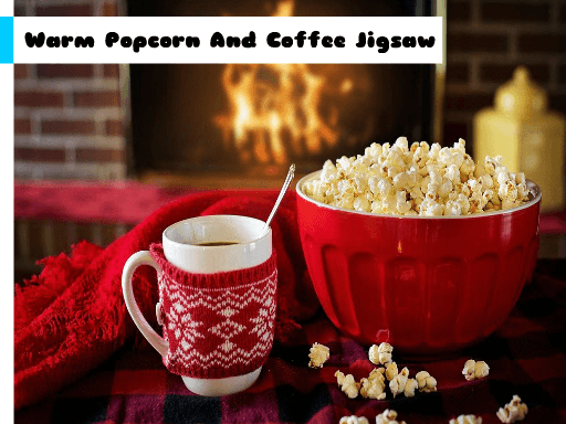 Warm Popcorn And Coffee Jigsaw - browser game screenshot