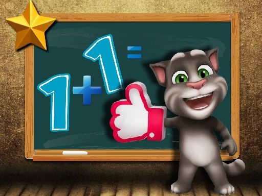 Talking Tom Math Test - browser game screenshot