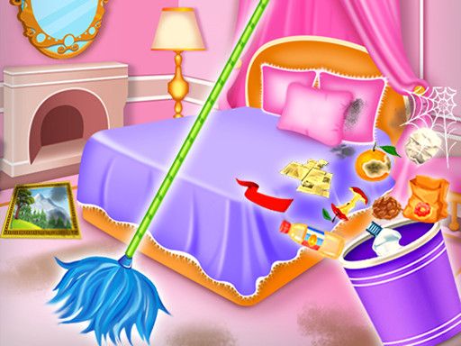 Princess House Cleaning - browser game screenshot