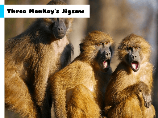 Three Monkey's Jigsaw - browser game screenshot