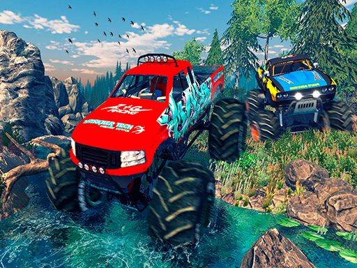 Monster 4x4 Offroad Jeep Stunt Racing 2019 - browser game screenshot
