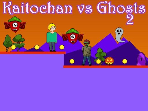 Kaitochan vs Ghosts 2 - browser game screenshot