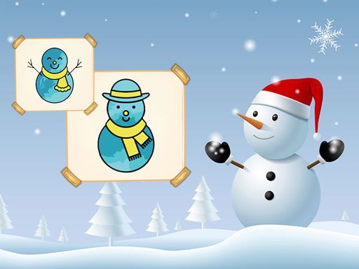 Happy Snowman Coloring - browser game screenshot