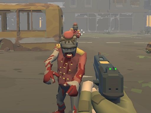 Zombie City Polygon Survival - browser game screenshot