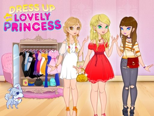 Dress Up The Lovely Princess - browser game screenshot