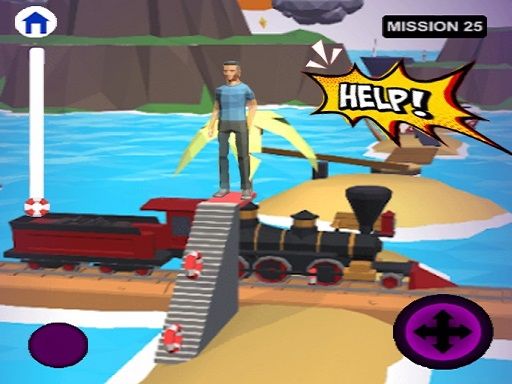 Tsunami Escape Simulation - browser game screenshot