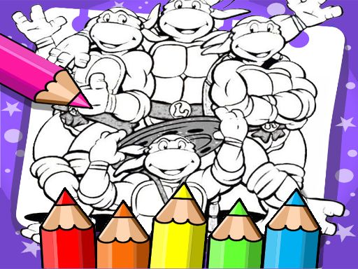 Ninja Turtle Coloring Book Ninja Turtle Coloring Book - browser game screenshot