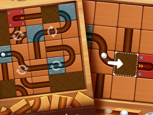    Roll the Ball: Sliding Block Rolling Puzzle  - browser game screenshot