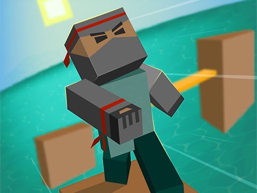 Blocky Parkour Ninja - browser game screenshot