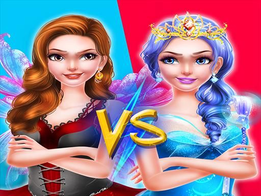 Fairy Princess Dress Up VS Witch Makeup - browser game screenshot