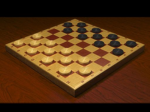Checkers Dama chess board - browser game screenshot