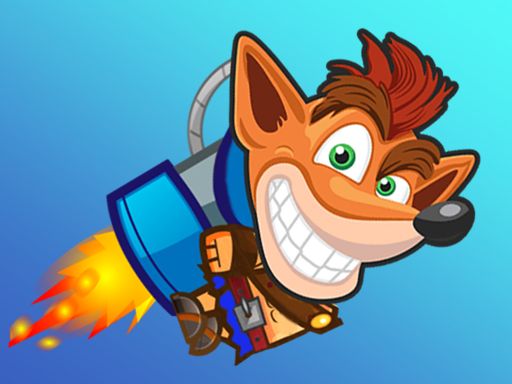 Flying Crash Bandicoot - browser game screenshot