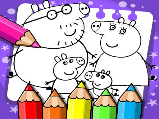 Peppa Pig Coloring Book - browser game screenshot