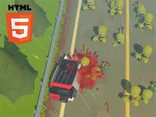 Endless Car Driving Zombie Zmash - browser game screenshot
