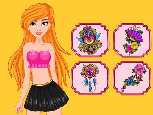 Princess Tattoo Artist - browser game screenshot
