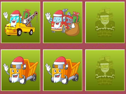 Christmas Trucks Memory - browser game screenshot