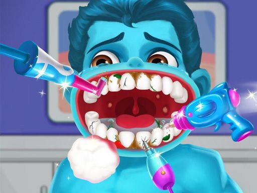 Superhero Dentist 1 - browser game screenshot