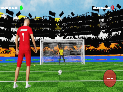 Football soccer penalties - browser game screenshot