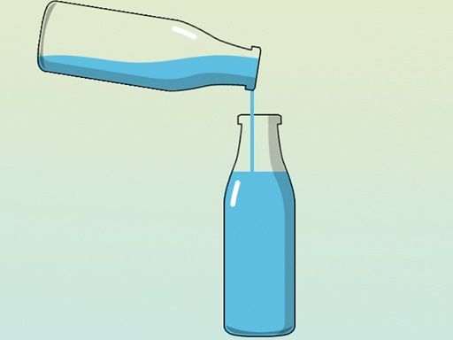 Water sort in bottle puzzle - browser game screenshot