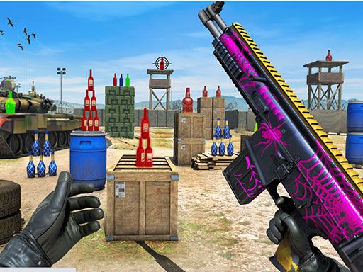 New Bottle Shooting Game - browser game screenshot