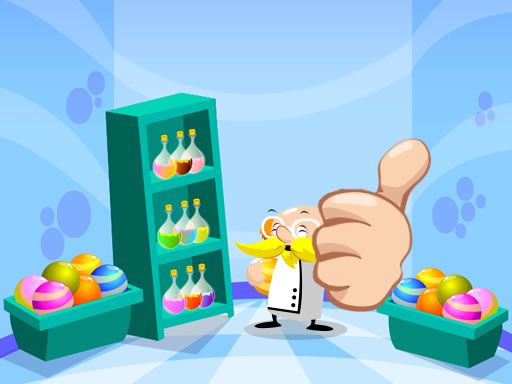 Crazy Professor Bubble - browser game screenshot