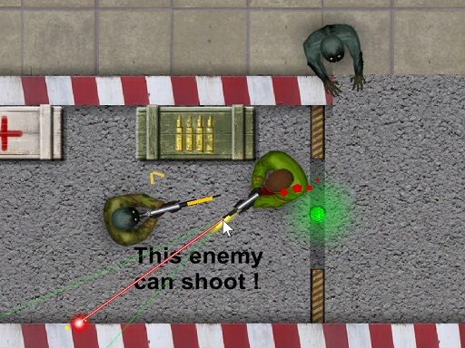 Zombie Shooting 2D - browser game screenshot