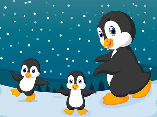 Winter Pinguins Memory - browser game screenshot