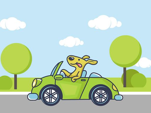 Animal Happy Drive Coloring - browser game screenshot