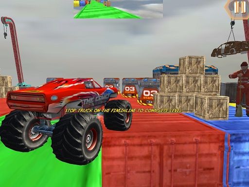 Monster Truck Driving Stunt Game Sim - browser game screenshot