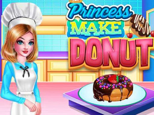 PRINCESS MAKE DONUT COOKING - browser game screenshot