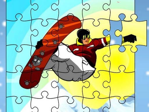 Snowboarder Freestyle Jigsaw - browser game screenshot