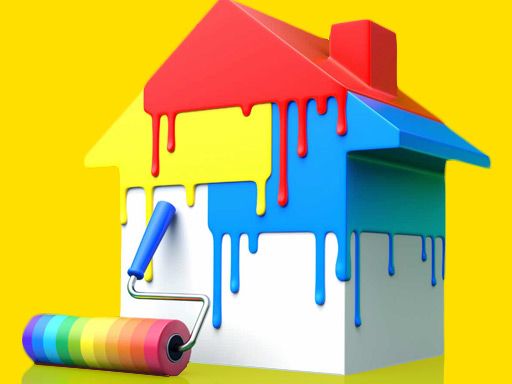 House Paint Puzzle House Paint Puzzle - browser game screenshot