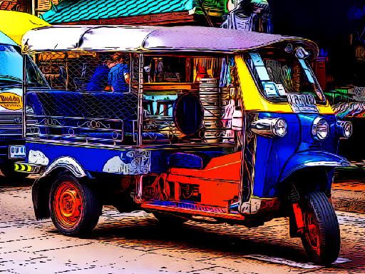 Tuk Tuk Tricycle Puzzle - browser game screenshot