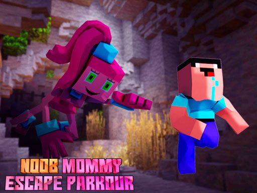 Noob Mommy Escape Parkour - browser game screenshot