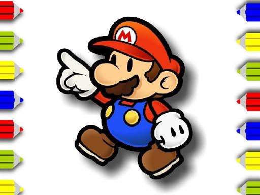 BTS Mario Coloring - browser game screenshot