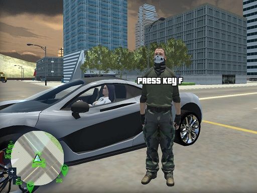 Crazy GTA Mercenary Driver - browser game screenshot