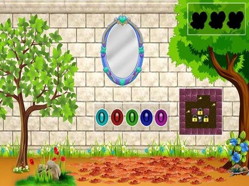 White Brick Backyard Escape - browser game screenshot