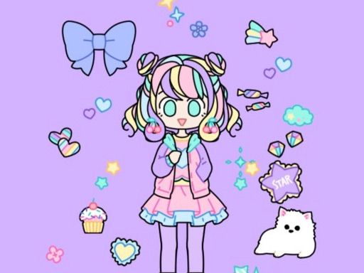 Pastel Girl Dress Up - browser game screenshot