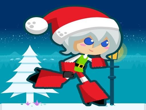 Santa Girl runner - browser game screenshot