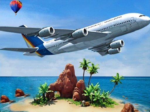 Airplane Simulator Island Travel - browser game screenshot