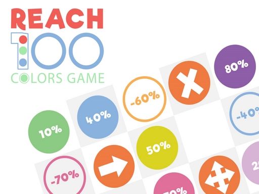 Reach 100 : Colors Game  - browser game screenshot