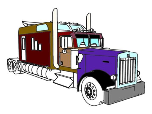 American Trucks Coloring - browser game screenshot