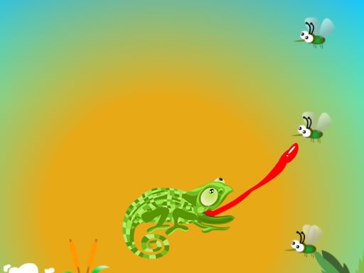 Chameleon Want Eat - browser game screenshot