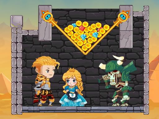 Hero Rescue: Pull The Pin - browser game screenshot