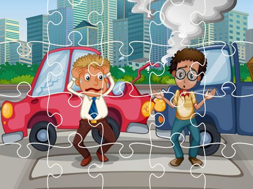 Crash Car Jigsaw - browser game screenshot